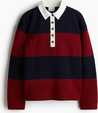 H&M Pullover mit Kragen - Red
