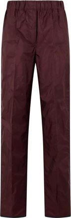 Prada Straight Trousers, female, Red, Size: XS Straight Re-nylon Pants