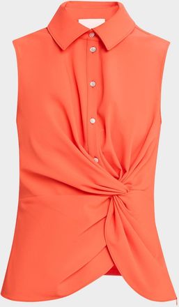 Cinq &agrave; Sept Dani Button-Front Twist Top