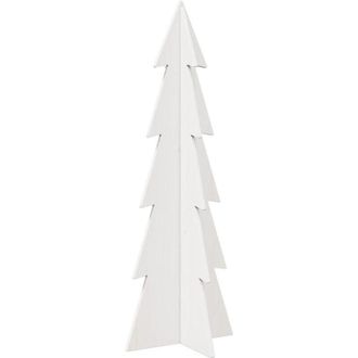 vidaXL Rbol De Navidad De Adorno Madera Maciza Pino Blanco 112 Cm Vidaxl