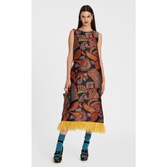 La DoubleJ Column Dress Jacquard Sicomore Black at Nordstrom, Size X-Large