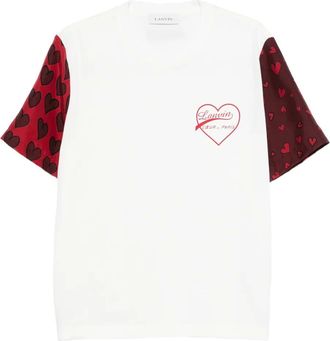 Lanvin T-shirt con stampa a cuore - Bianco