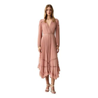 Twinset Abito lungo plissettato - - Dresses - Donna - Rosa - S