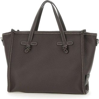 Gianni Chiarini Miss Marcella 32 Maxi Grain Leather Handbag - Dames - Shoppers - Bruin - ONE Size - Leer - Tassen