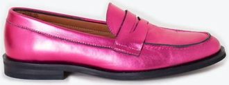 Vilagallo Womens Metallic Loafers In Pink