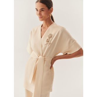 Exquise Ophelia Caftan Jacket in Beige at Nordstrom, Size X-Large