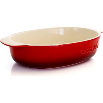 Gibson 2.5 Quart Stoneware Bake Pan in Red at Nordstrom