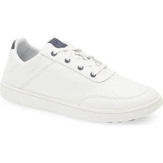 Olukai Puakea Convertible Waterproof Sneaker in Bright White /Trench Blue at Nordstrom, Size 6.5