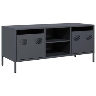 Berkfield Home TV Cabinet Anthracite 101.5x39x43.5 cm Cold-rolled Steel in Charcoal