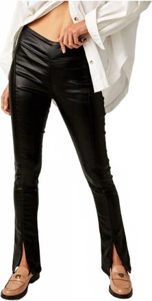 Desigual Free People Double Dutch Faux Leather Pants In Black