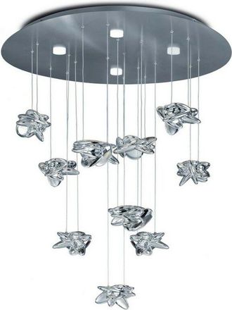 Mantra Inspired Mantra - Nido - Ceiling Cluster Pendant 90cm Round 10 + 4 Lights 60W + 20W LED 3000K, 6560lm, Chrome