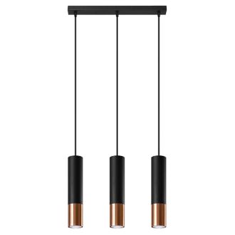 OEM L&aacute;mpara Colgante Salixa 3 Gu10 Negra Lumilo 09.549.48