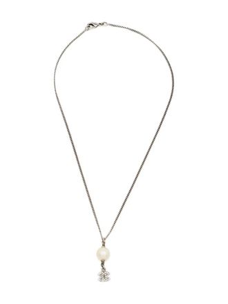 Chanel Halsketting met CC logo - Zilver