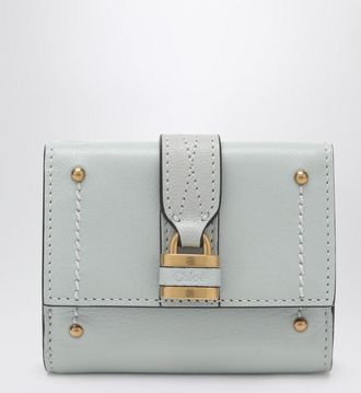 Chlo&eacute; Paddington Mini Trifold Wallet In Aqua Blue