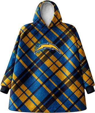 Pegasus Sports Los Angeles Chargers Nfl Team Hooded Sherpa Blanket