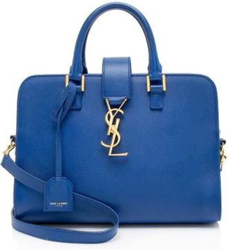 Saint Laurent Pre-owned Handbags, female, Blue, Size: ONE SIZE Pre-owned Leather handbags