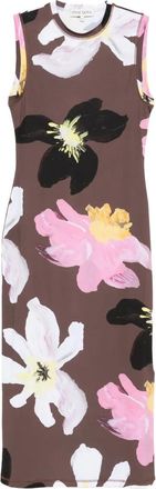 Stine Goya Abito smanicato a fiori - Marrone