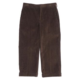 Moschino Corduroy Cropped Broek - Dames - Vrijetijds broeken - Bruin - M - Katoen - Broeken