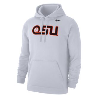 Nike Oregon State Beavers Club Fleece Nike Mens Baseball Pullover Hoodie in White | M31777P576ORST-WHT