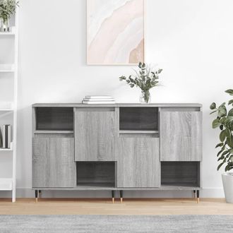 vidaXL Aparadores 2 Piezas Madera Contrachapada Gris Sonoma Vidaxl