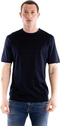 Paolo Pecora Jersey T-shirt - Heren - T-shirts - Blauw - L - Katoen - Tops