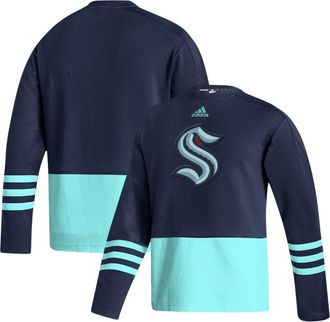adidas Mens adidas Deep Sea Blue Seattle Kraken Logo AEROREADY Pullover Sweater in Navy at Nordstrom, Size Medium