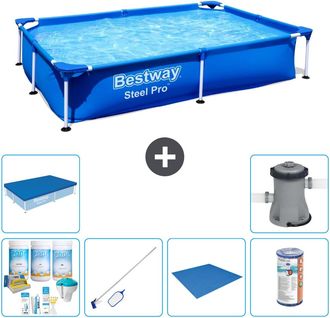 Bestway Piscina Bestway Steel Pro Rectangular - 221x150x43 Cm - 7-piezas S22212