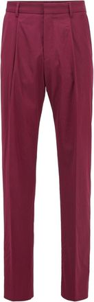 HUGO BOSS Mens Pero Regular Fit Trousers in Dark Pink - Size 36W/32L