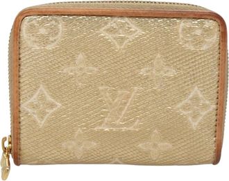 Louis Vuitton Zippy Coin Purse Beige Canvas Wallet (Pre-Owned)