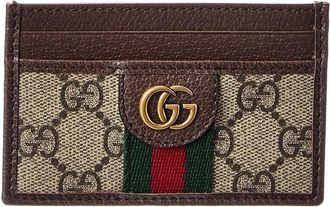 Gucci Ophidia Gg Supreme Canvas & Leather Card Case