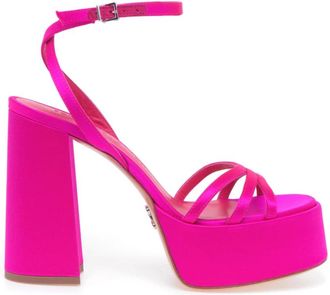 Sergio Levantesi Vanilla Satin Sandal - Dames - Sandalen met hakken - Roze - 36 EU - Leer - Schoenen