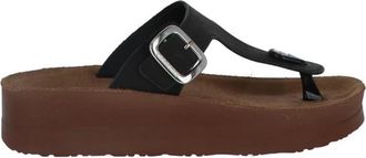 Carrera Zwarte Boog Slippers - Dames - Slippers - Zwart - 39 EU - Leer - Schoenen