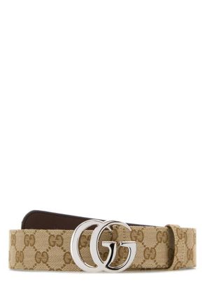 Gucci Beige Logo Buckle Belt