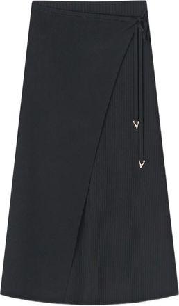 Áeron Gonna midi svasata - Nero