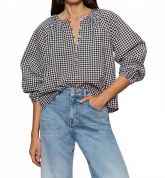 Sanctuary Perfect Gingham Button Blouse In Picnic