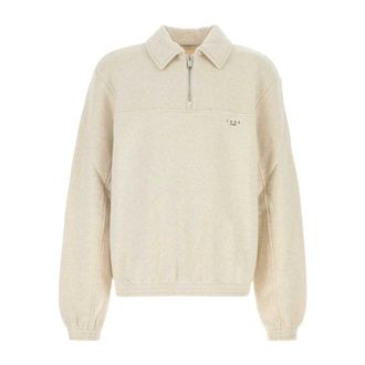 1989 STUDIO Zip-throughs, male, Beige, Size: S JP Half Zip Sweatshirt