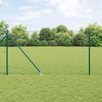 vidaXL Vidaxl - Postes De Cerca 7 Pcs Verde &Oslash;32mm 160 Cm Acero Galvanizado