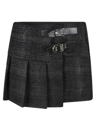 John Richmond Aistala Asymmetrical Buckle Mini Skirt