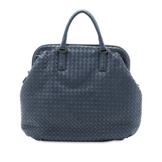 Bottega Veneta Tweedehands Nappa Intrecciato Frame Handtas