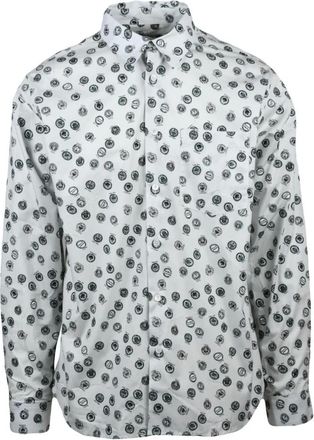 Maison Kitsun&eacute; Overhemden, Heren, Veelkleurig, L, Katoen, Casual Shirts