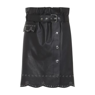 Marni Leren rok met micro-studs - Dames - Rokken - Zwart - Maat: XS Leer