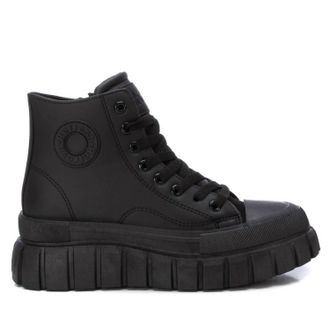 Xti Womens Casual High Top Sneakers In Black