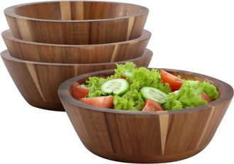 MegaChef Acacia Wood Salad Bowl Set at Nordstrom, Size Medium