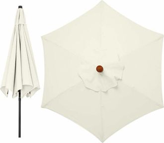 OEM Toile Parasol - 3 M - Hexagonal - Polyester - Protecci&oacute;n Uv 30+ - Blanco Crema - 1 Unidad