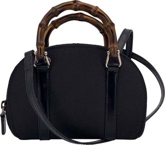 Gucci Black Cotton Bamboo Wallet (Authentic Pre-Loved)