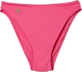 Polo Ralph Lauren High-Leg Scoop Bikini Broekje - Dames - Bikinis - Roze - S - Nylon - Badmode