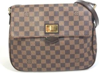 Louis Vuitton Tweedehands Canvas Louis Vuitton tassen - Dames - Vintage Schoudertas - Bruin - ONE Size - Vintage