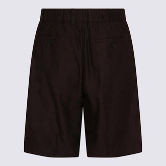 Nn.07 Nn.07 Viscose-Linen Blend Bermudas - Black