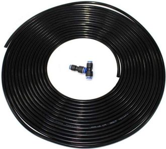 OEM Manguera De Aire De Poliuretano (pu), 6 Mm De Di&aacute;metro Exterior/4 Mm De Di&aacute;metro Interior - 10 M De Longitud - Negra - Resistente A La Torsi&oacute;n Para He