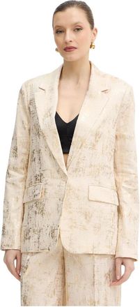 Silvian Heach Khutlo Blazer - Dames - Blazers - Beige - M - Leer - Jassen